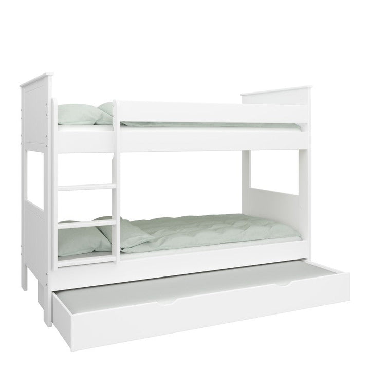 Alba Bunk Bed - White - The Furniture Mega Store