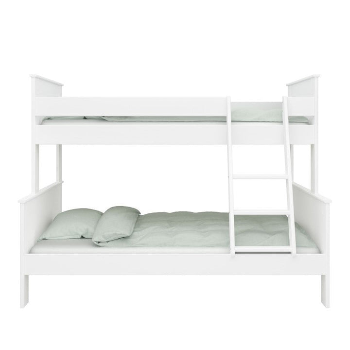 Alba Single Over Double Bunk Bed - White - The Furniture Mega Store