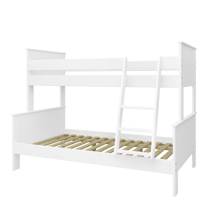 Alba Single Over Double Bunk Bed - White - Interior Envy