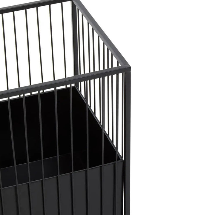 Alden Black Floor Standing Planter - Interior Envy