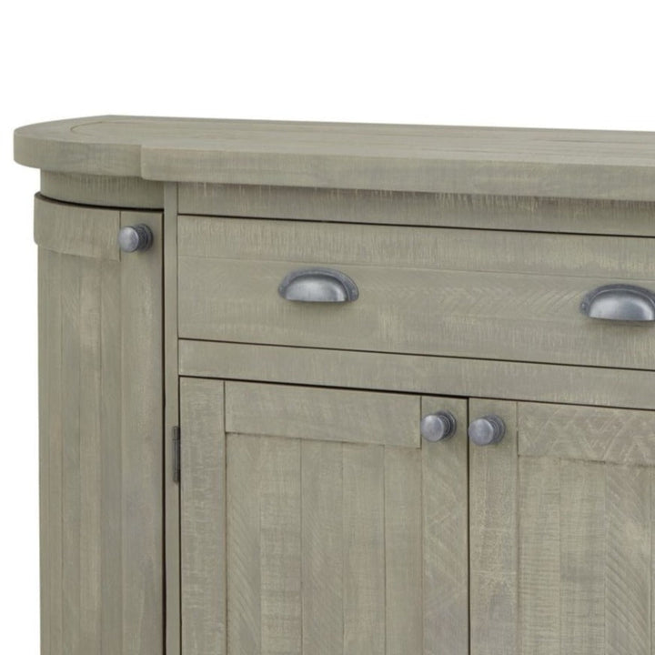 Saltaire Collection 4 Door 1 Drawer Curved Sideboard - The Furniture Mega Store