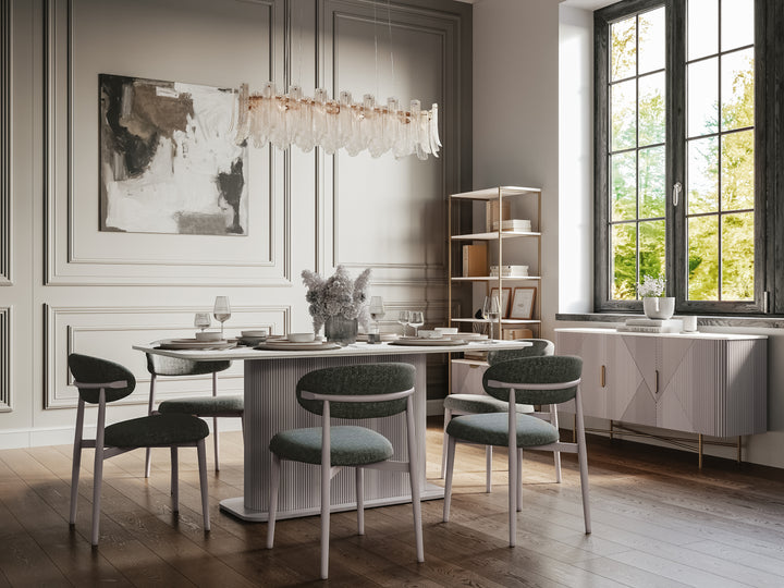 Aimar Marble Rectangular Dining Table - Interior Envy