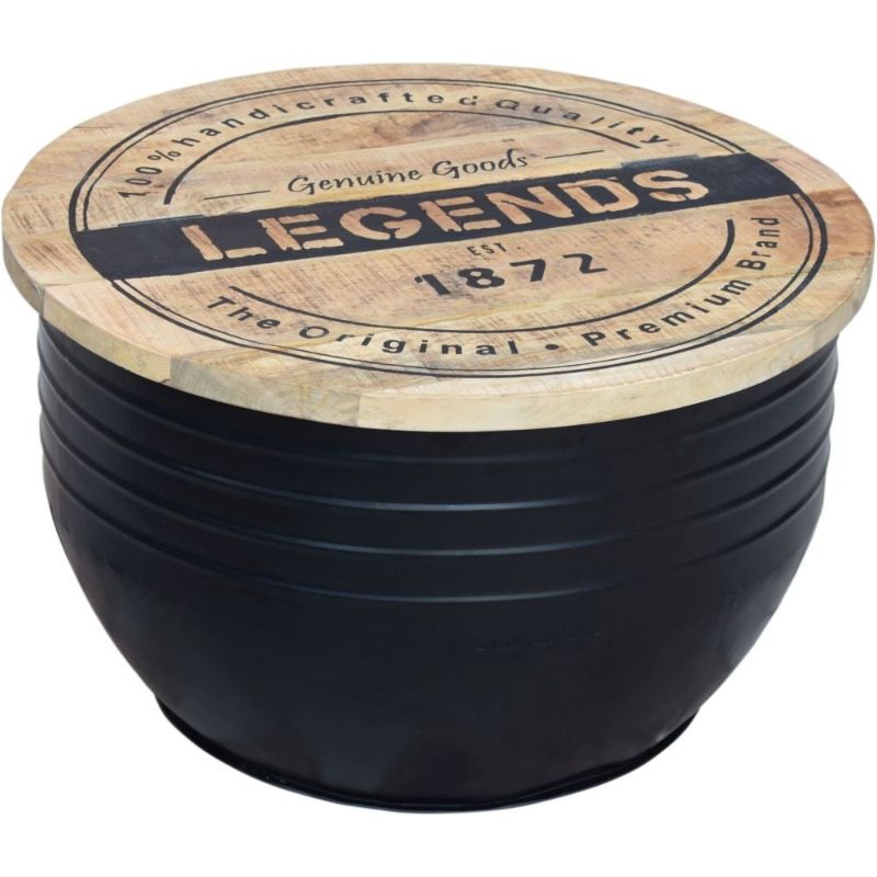 Modern Reclaimed Industrial Round Trunk Box - 610 - The Furniture Mega Store