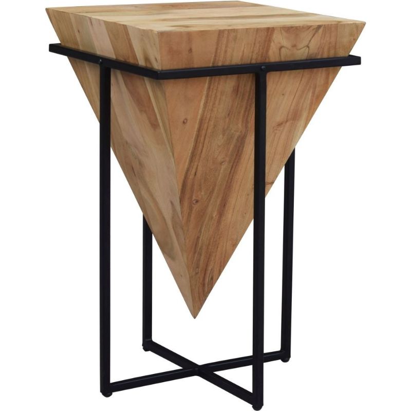 Modern Reclaimed Industrial Small Side Table - 1070 - The Furniture Mega Store