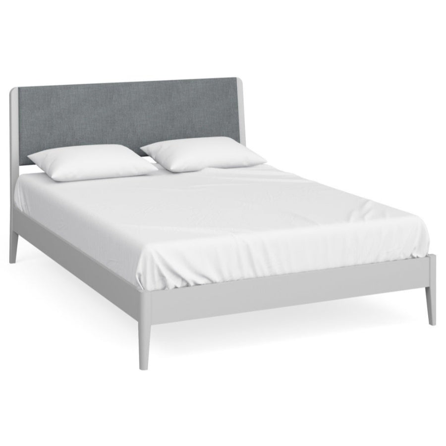 Capri Silver Grey 5ft King Size Bed, Low Foot End with Panelled Headboard - The Furniture Mega Store