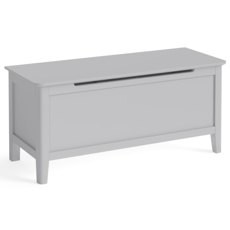 Capri Silver Grey Ottoman Storage Box, for Blanket Storage in Bedroom - The Furniture Mega Store