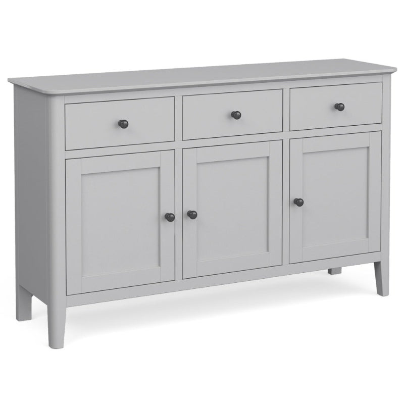 Capri Silver Grey Large Sideboard with 3 Doors & 3 Drawers - The Furniture Mega Store