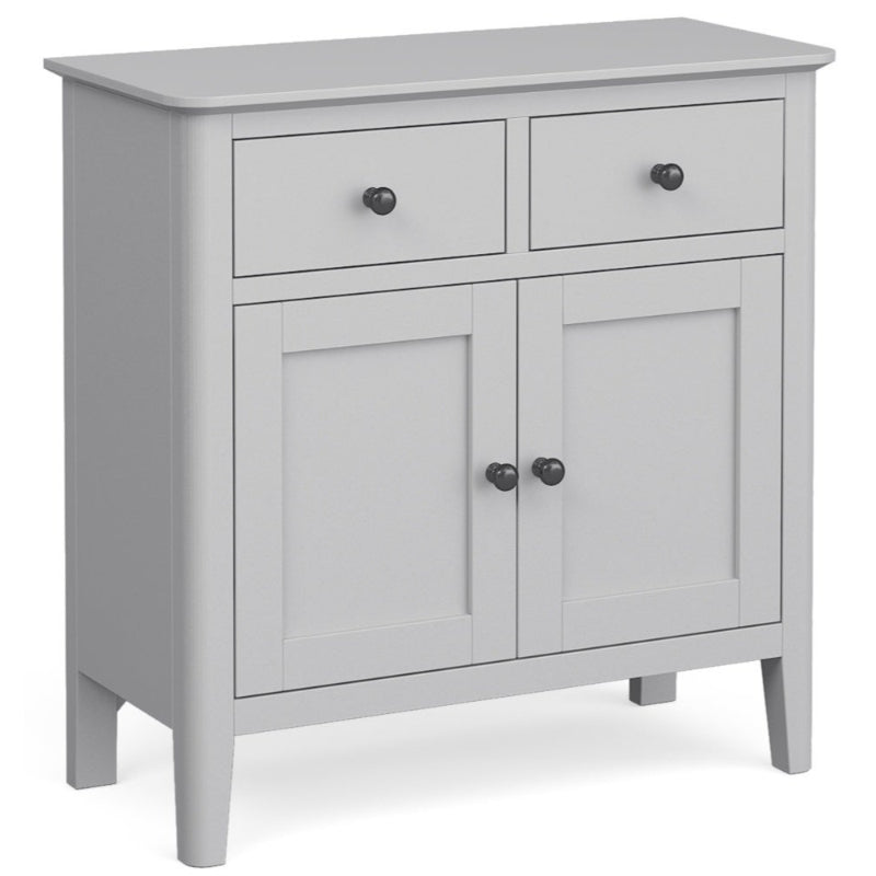 Capri Silver Grey Mini Sideboard with 2 Doors for Small Space - The Furniture Mega Store