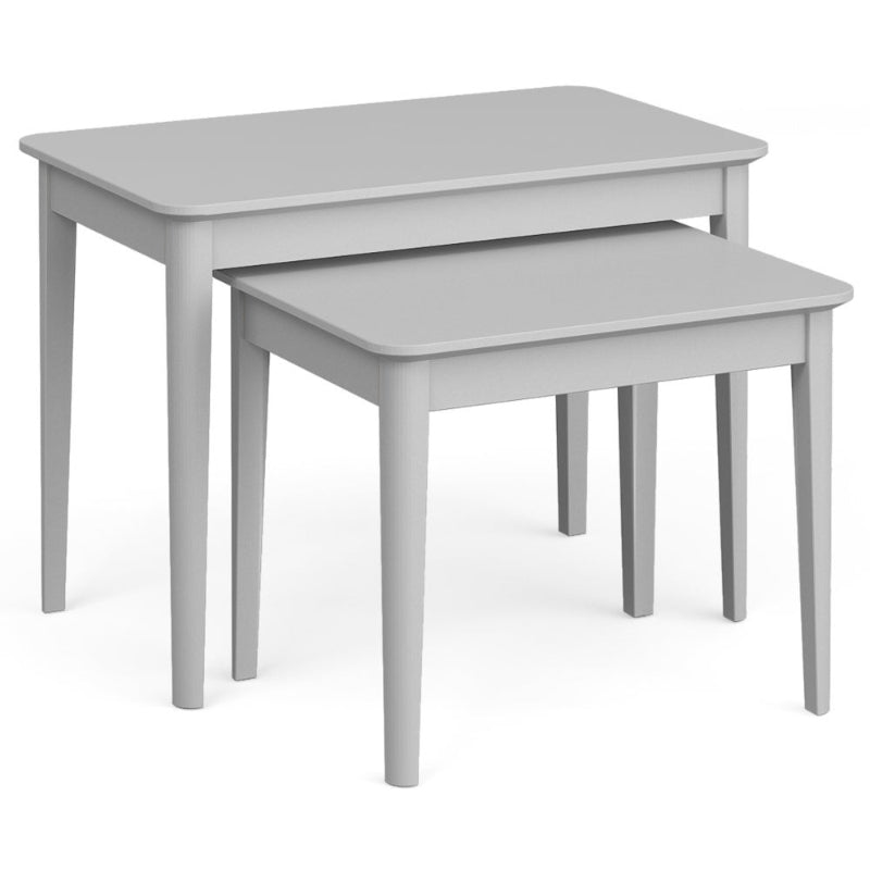 Capri Silver Grey Nest of 2 Tables - The Furniture Mega Store