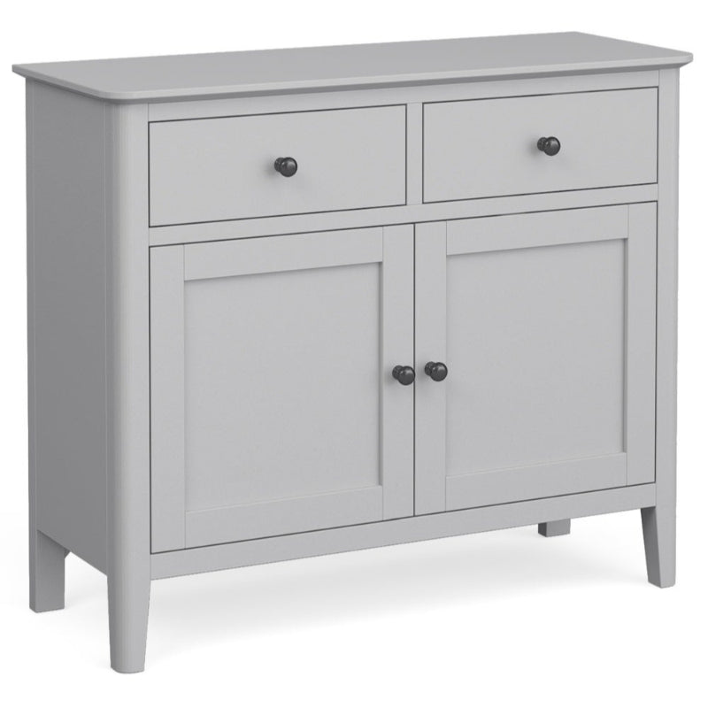 Capri Silver Grey Small Sideboard with 2 Doors & 2 Drawers - The Furniture Mega Store
