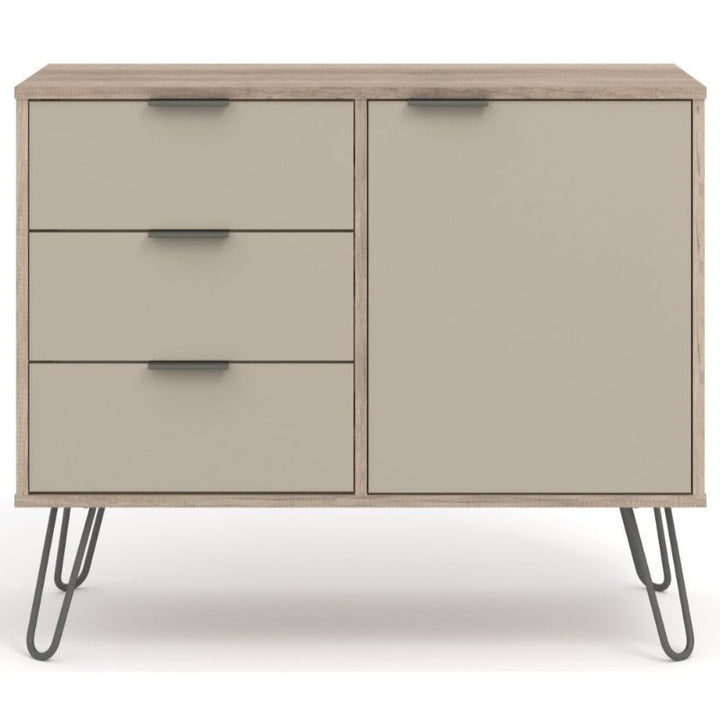 Augusta Driftwood Small Sideboard with Hairpin Legs - The Furniture Mega Store