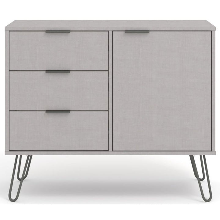 Augusta Grey Small Sideboard with Hairpin Legs - The Furniture Mega Store