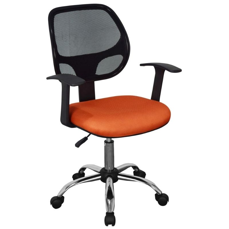 Loft Black Mesh and Orange Home Office Chair - The Furniture Mega Store
