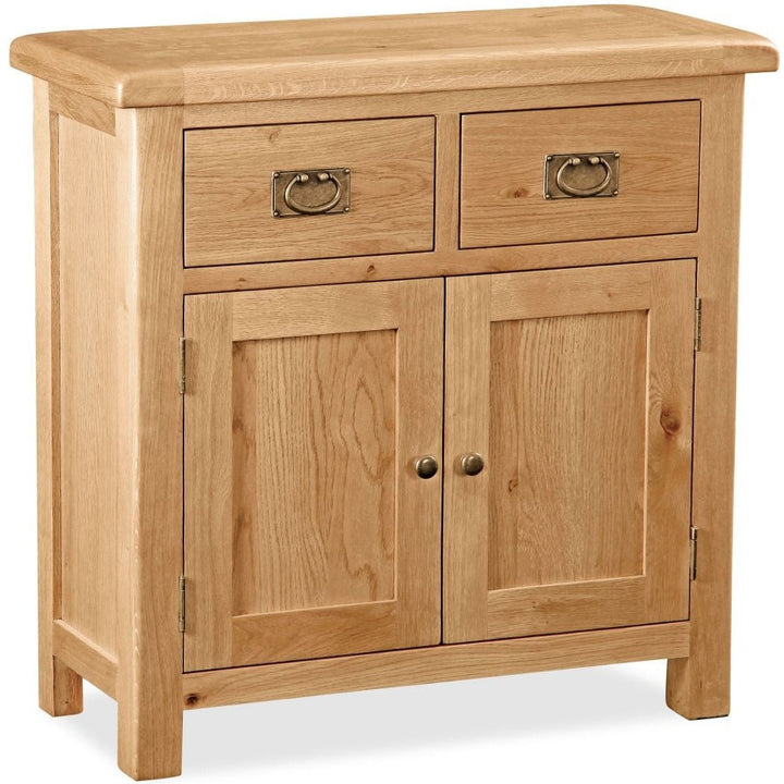 Addison Natural Oak Mini Sideboard with 2 Doors for Small Space - The Furniture Mega Store