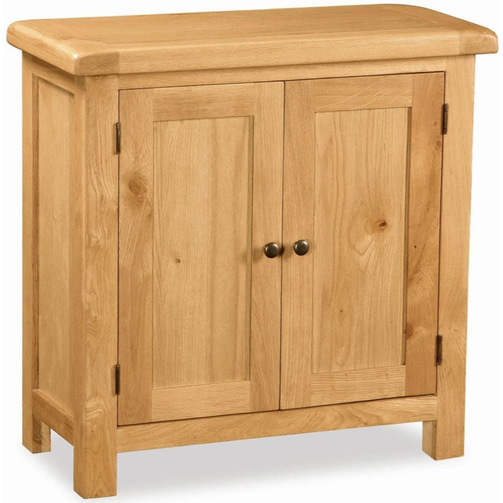 Addison Natural Oak 2 Door Mini Cupboard - The Furniture Mega Store
