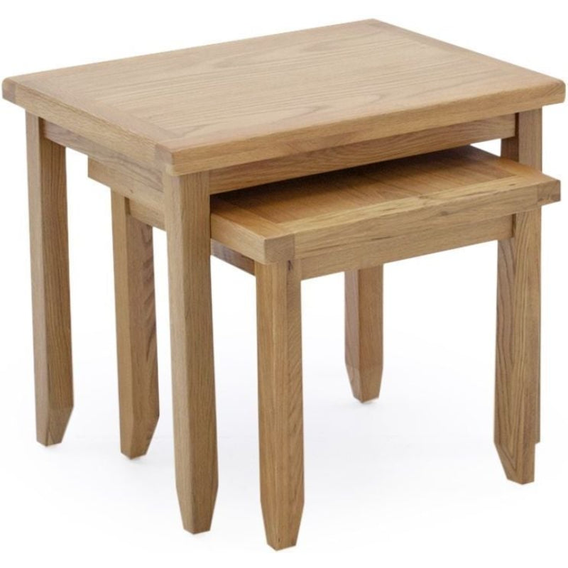 Vida Living Ramore Oak Nest of Tables - The Furniture Mega Store