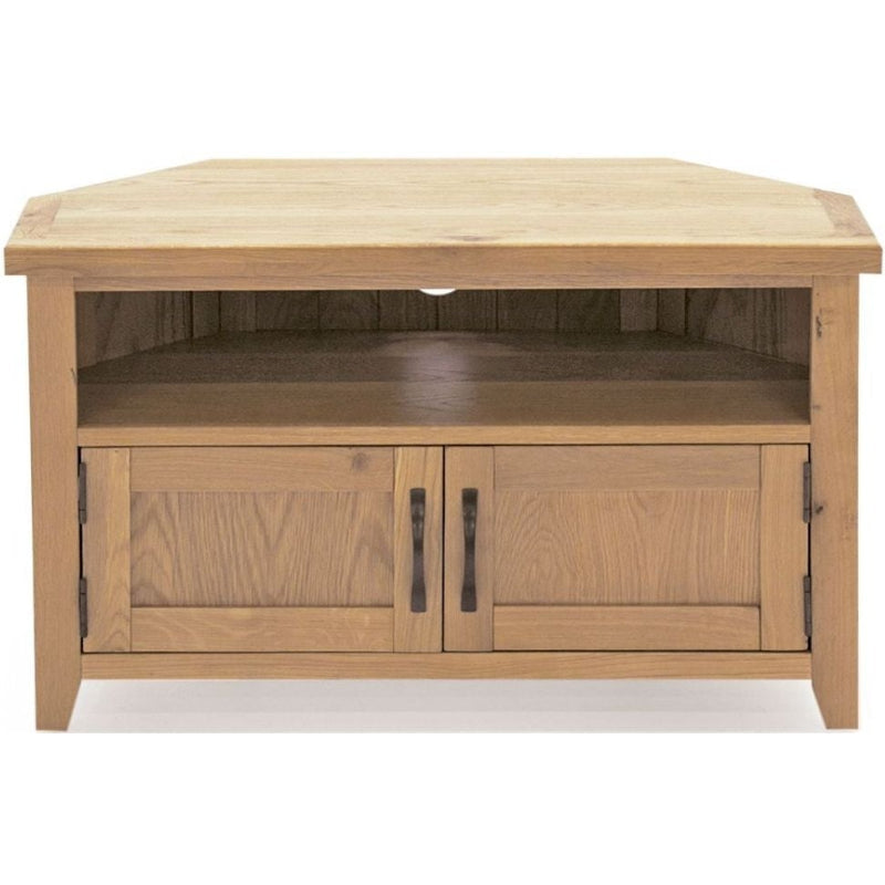 Vida Living Ramore Oak Corner TV Unit - The Furniture Mega Store
