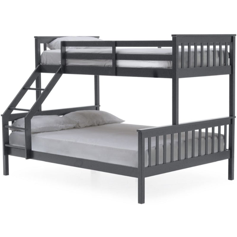 Vida Living Salix 3ft and 4ft 6in Grey Painted Bunk Bed - The Furniture Mega Store