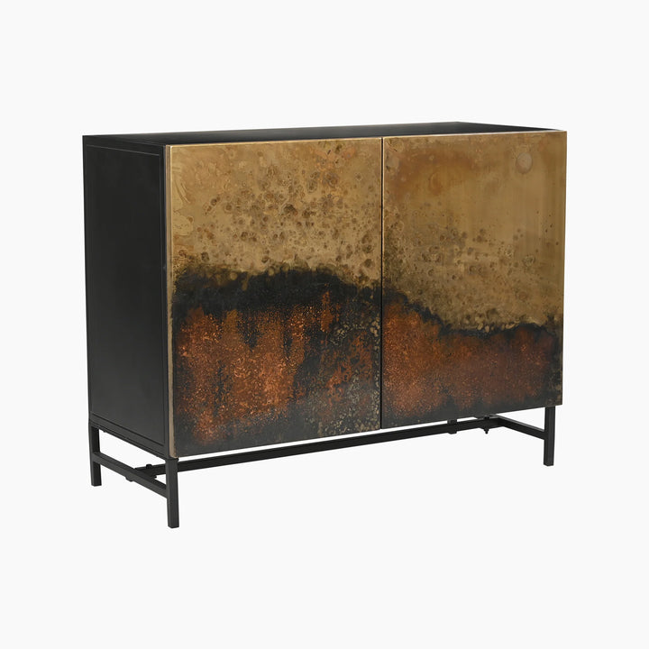 Galaxy Two Door Iron Cabinet Sideboard