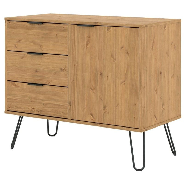 Augusta Pine Small Sideboard with Hairpin Legs - The Furniture Mega Store