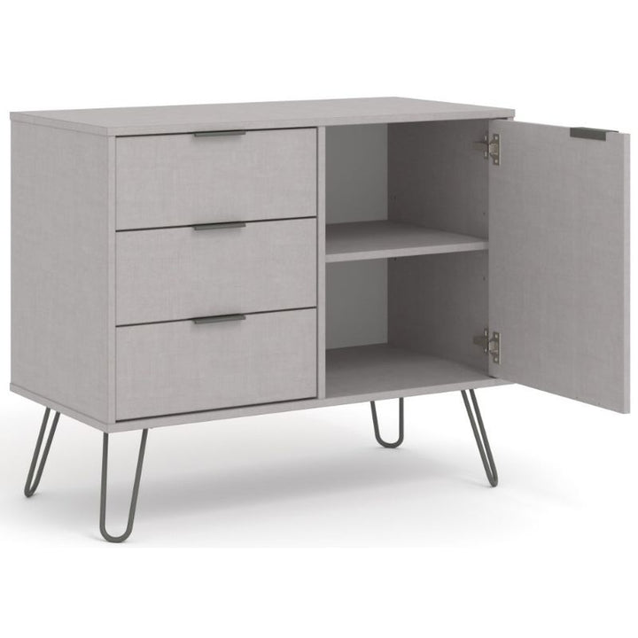 Augusta Grey Small Sideboard with Hairpin Legs - The Furniture Mega Store