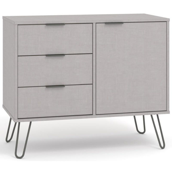Augusta Grey Small Sideboard with Hairpin Legs - The Furniture Mega Store