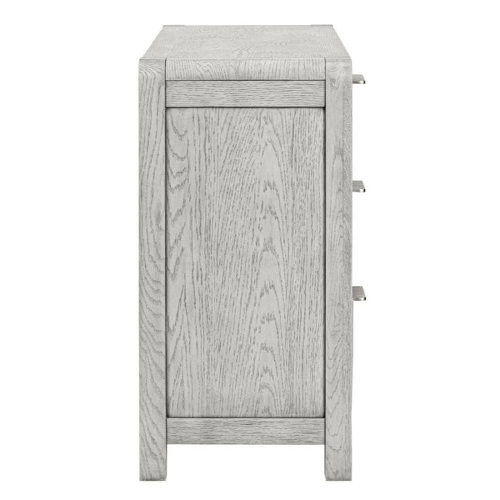 Flora Grey Washed Oak Sideboard, 140cm W with 2 Doors and 3 Drawers - The Furniture Mega Store
