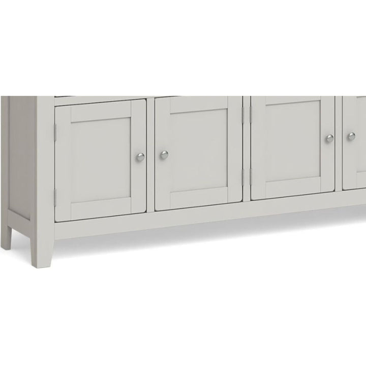Cross Country Grey and Oak Extra Large Sideboard with 4 Doors & 4 Drawers - The Furniture Mega Store