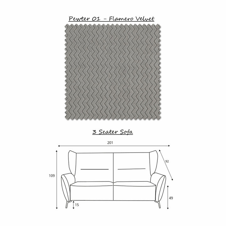 Alma Sofa, Armchair & Footstool Collection - Choice Of Fabrics - The Furniture Mega Store