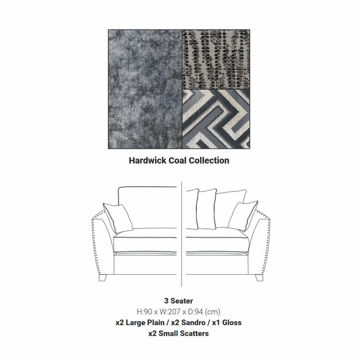 Amora Fabric Sofa & Armchair Collection - The Furniture Mega Store