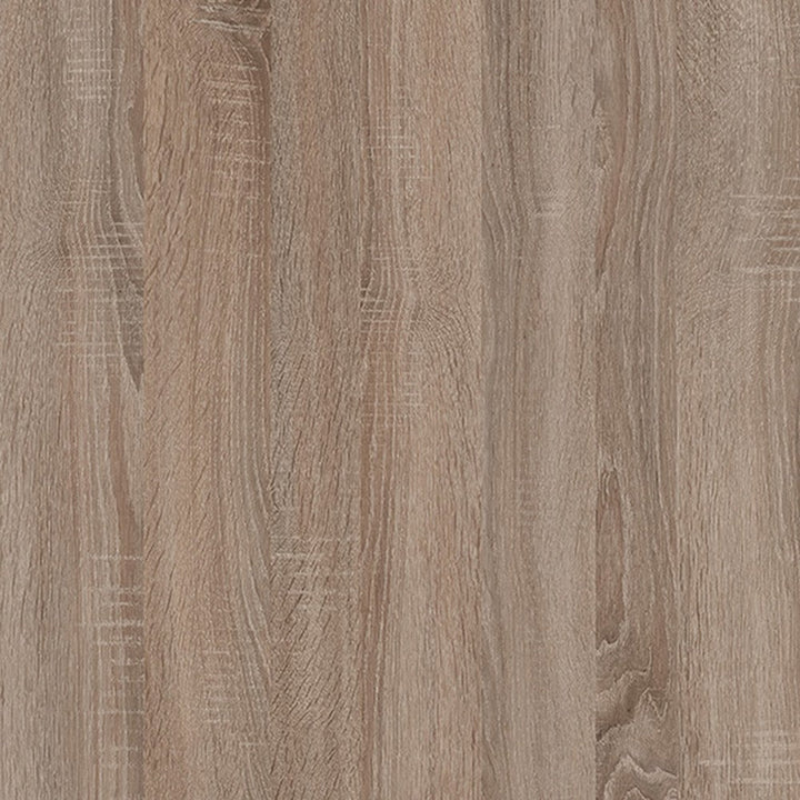 Chelsea White High Gloss & Truffle Oak Trim 3 Door Glazed Sideboard - Optional Lighting - The Furniture Mega Store