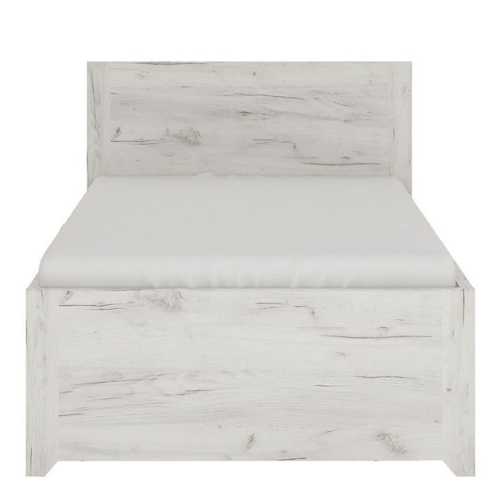 Angelica Single Bed with Pull Out under bed (Inc Slats) - White Oak - The Furniture Mega Store
