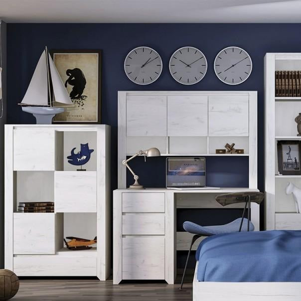 Angelica Top Unit for Desk - White Oak - The Furniture Mega Store