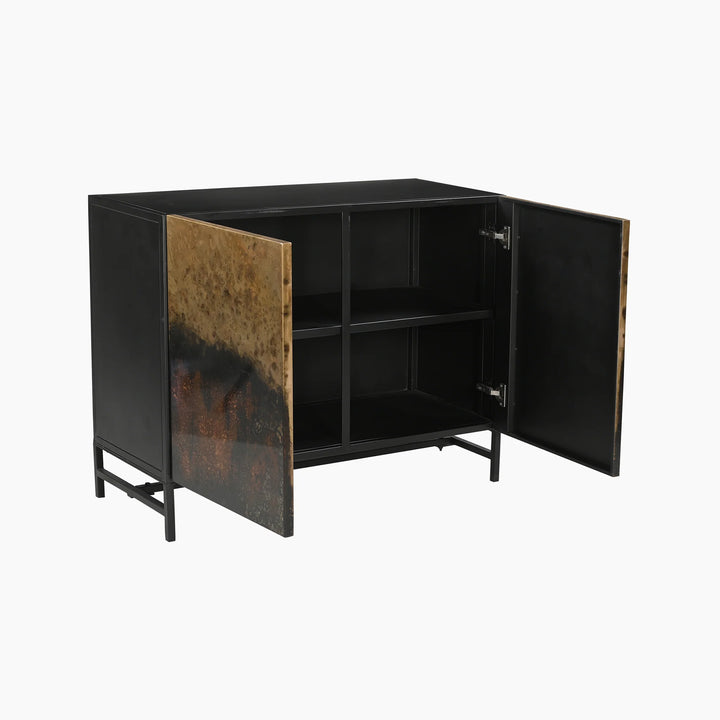 Galaxy Two Door Iron Cabinet Sideboard