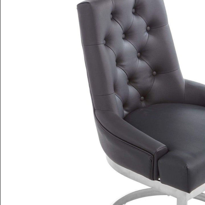 Zelda Leather & Chrome Dining Chairs - Set Of 2 -Choice Of Colours - The Furniture Mega Store