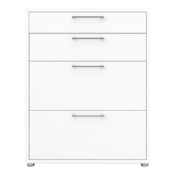 White Office Storage 2 Drawers Over 2 File Drawers Interior Envy
