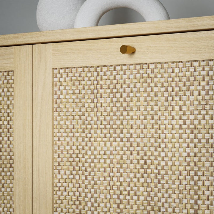 Camila Rattan 3 Door Sideboard - Due In Stock Around 25/10-2023 - The Furniture Mega Store