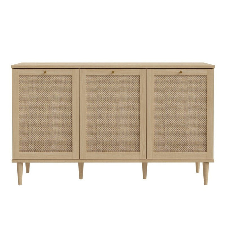 Camila Rattan 3 Door Sideboard - Due In Stock Around 25/10-2023 - The Furniture Mega Store