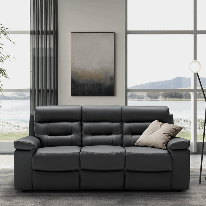 Amalfi Full Grain Italian Leather Sofa & Armchair Collection - Choice Of Colours - The Furniture Mega Store