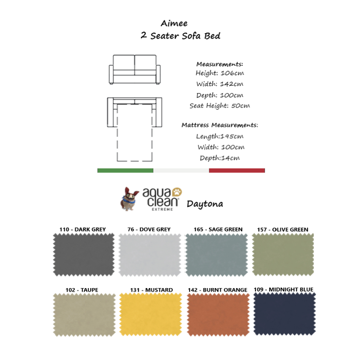 Aimee Italian Easy Open Sofa Bed - Choice Of Sizes & Upholstery - Interior Envy