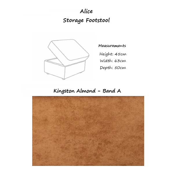 Alice Storage Footstool - Choice Of Fabrics