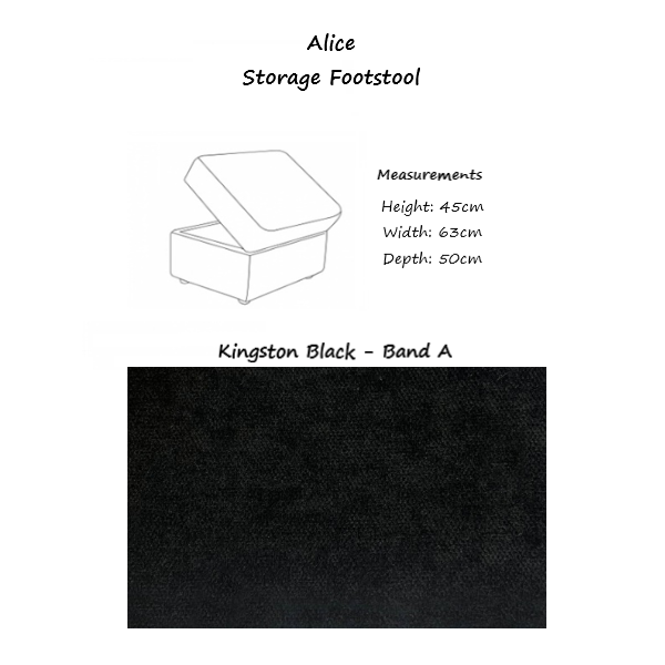 Alice Storage Footstool - Choice Of Fabrics