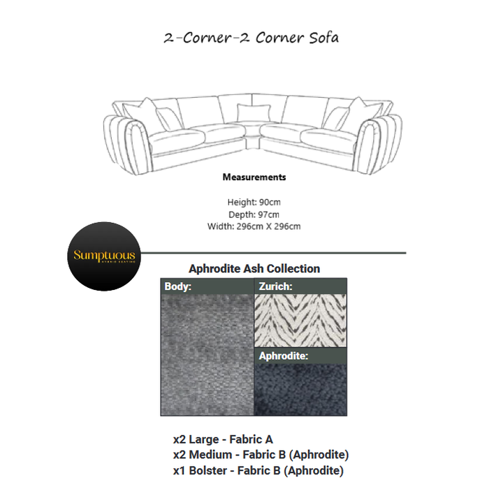 Alana Modular Corner Sofa - Choice Of Sizes & Fabrics - Interior Envy