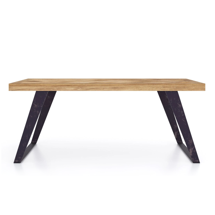 Agra Chevron Parquet Mango Wood Coffee Table - Interior Envy