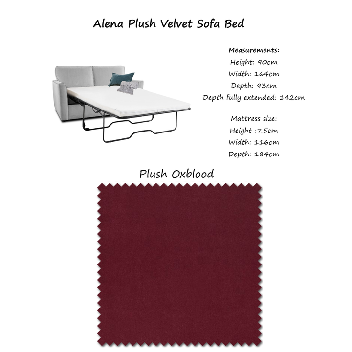 Alena Plush Velvet Sofa Bed - Choice Of Colours