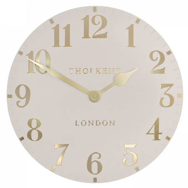 Allure Oatmeal Round Wall Clock - 51cm - Interior Envy