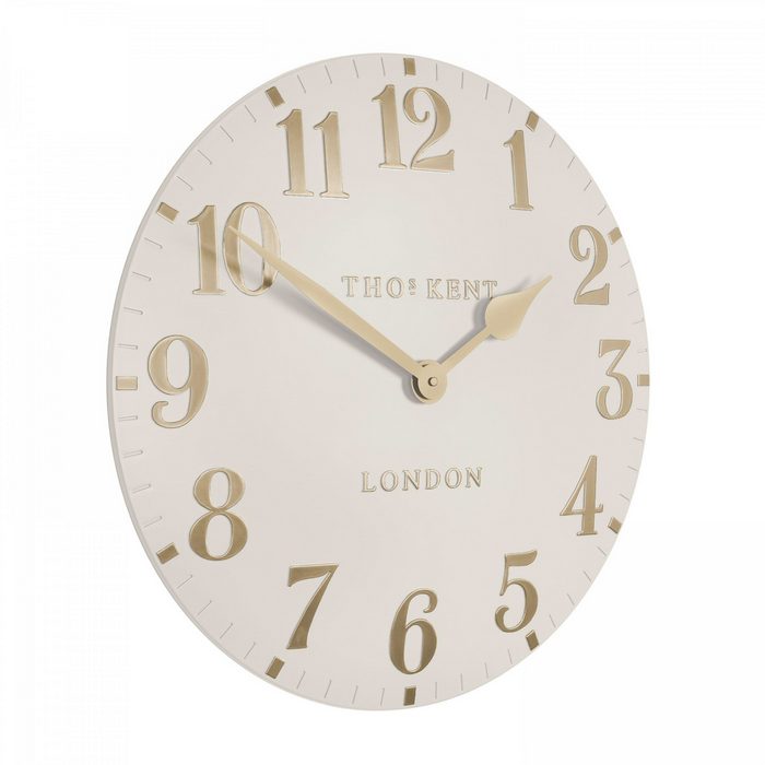 Allure Oatmeal Round Wall Clock - 51cm - Interior Envy
