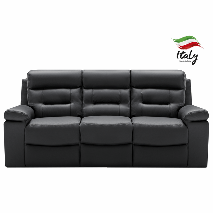 Amalfi Full Grain Italian Leather Sofa & Armchair Collection - Choice Of Colours - The Furniture Mega Store