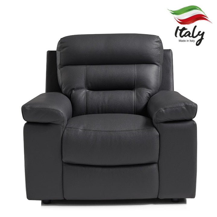 Amalfi Full Grain Italian Leather Sofa & Armchair Collection - Choice Of Colours - The Furniture Mega Store