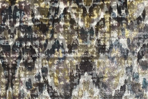 Angelo Gold Fabric Large Round Accent Footstool - The Furniture Mega Store